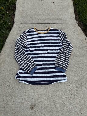 Trendy Free People Striped Crewneck